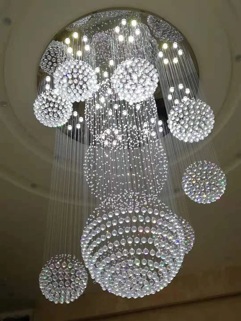 Modern Lustre Crystal Ball Chandelier Design