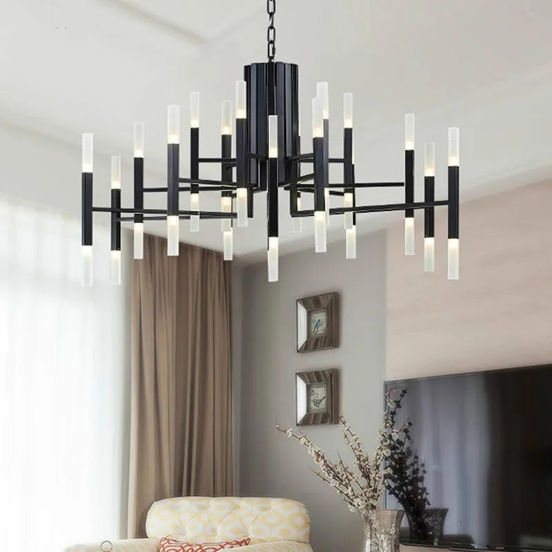 Tube Chain LED Chandelier