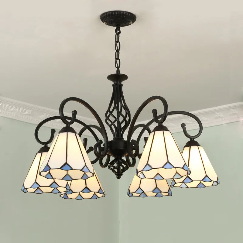 Mediterranean Black Iron Chandelier