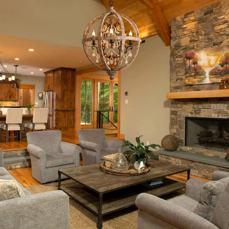 Wooden Home Decor Chandelier