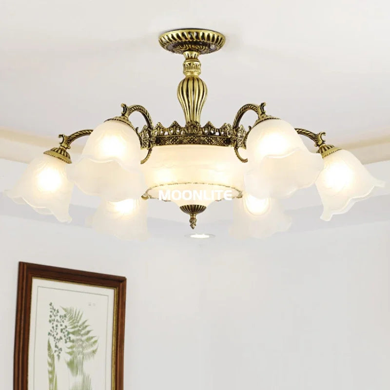 French Retro Large Chandelier