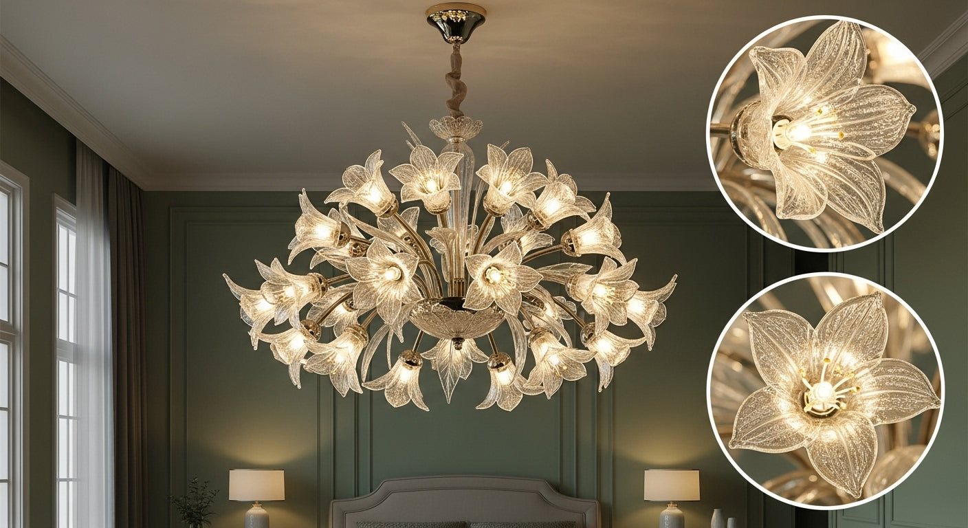 Elysian Floral Glass Chandelier