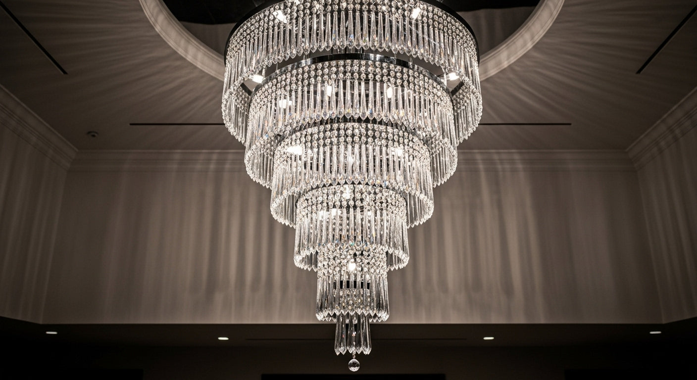 Bellagio Crystal Teardrop Chandelier