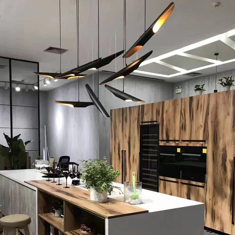 Long tube simple chandelier