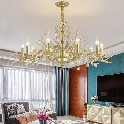 AntiqueLuxe Crystal Chandelier