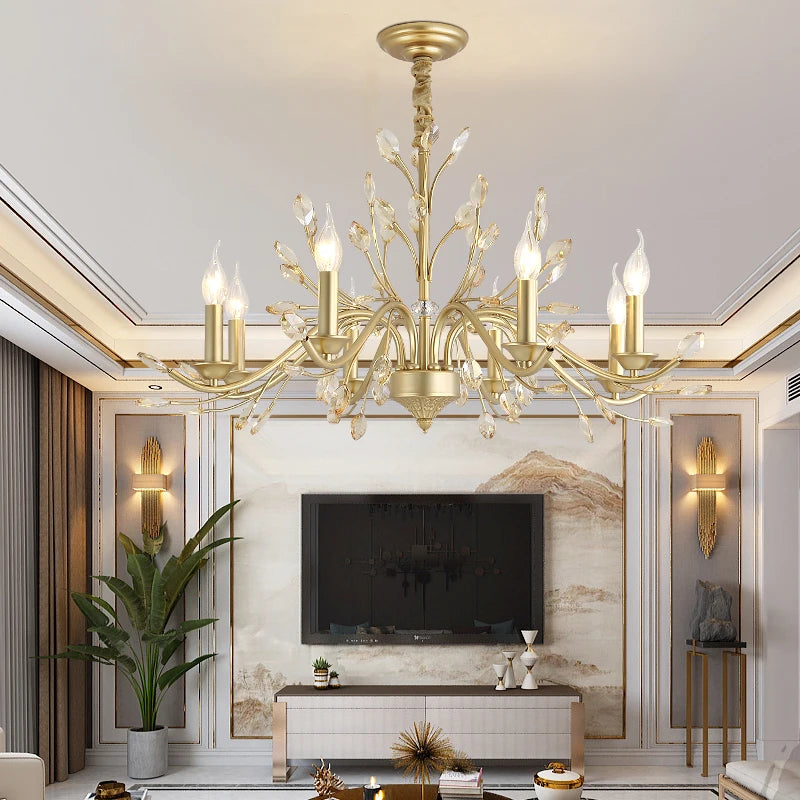 AntiqueLuxe Crystal Chandelier