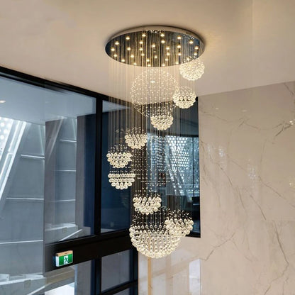 Modern Lustre Crystal Ball Chandelier Design