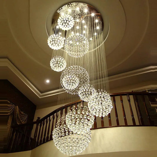 Modern Lustre Crystal Ball Chandelier Design