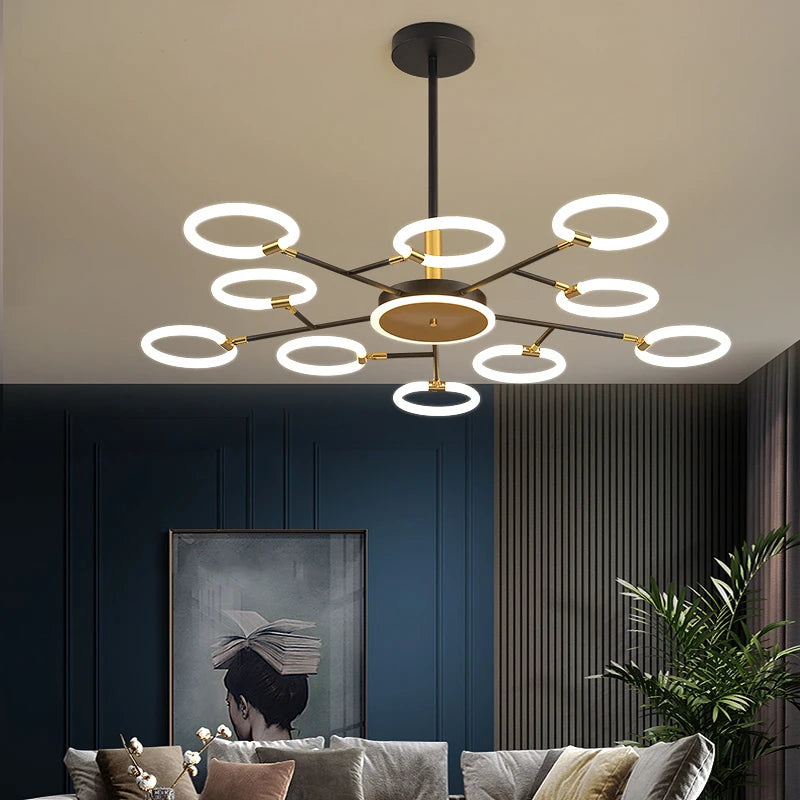 Round Nordic Art Deco Chandelier