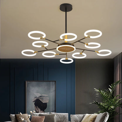 Round Nordic Art Deco Chandelier