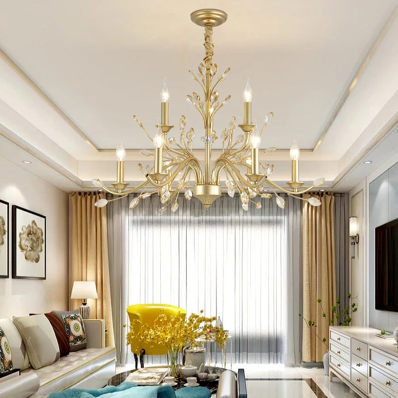 AntiqueLuxe Crystal Chandelier