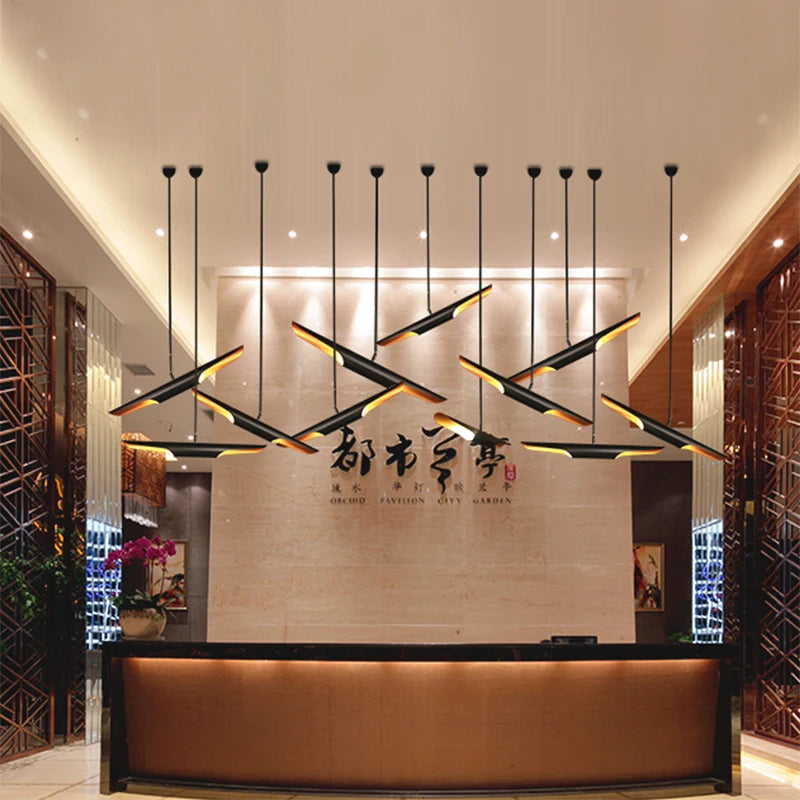 Long tube simple chandelier