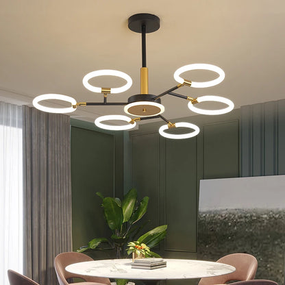 Round Nordic Art Deco Chandelier