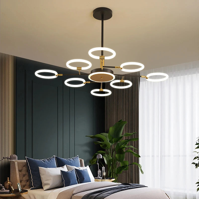 Round Nordic Art Deco Chandelier