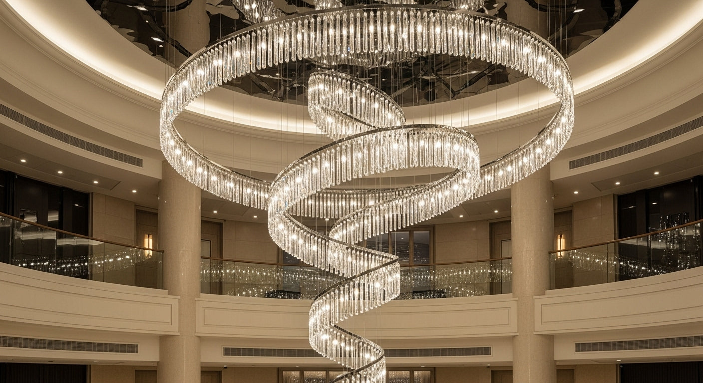 Galaxy Spiral Crystal Chandelier