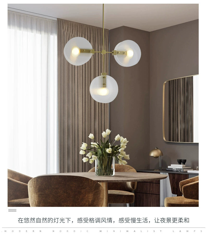 Gold Nordic Hanging Chandelier