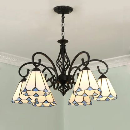Mediterranean Black Iron Chandelier