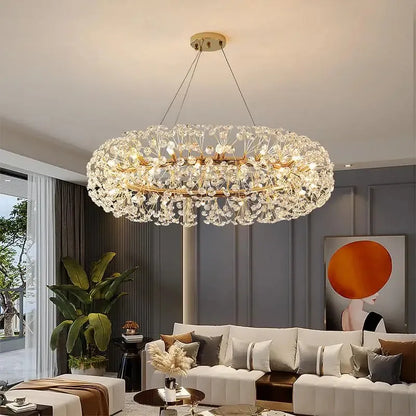 Modern LED Dandelion Gold Chandelier