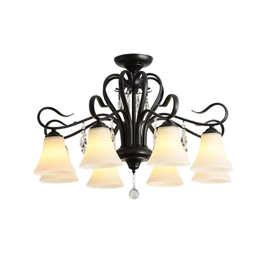 Retro Glass Pendant Chandelier for Living Room