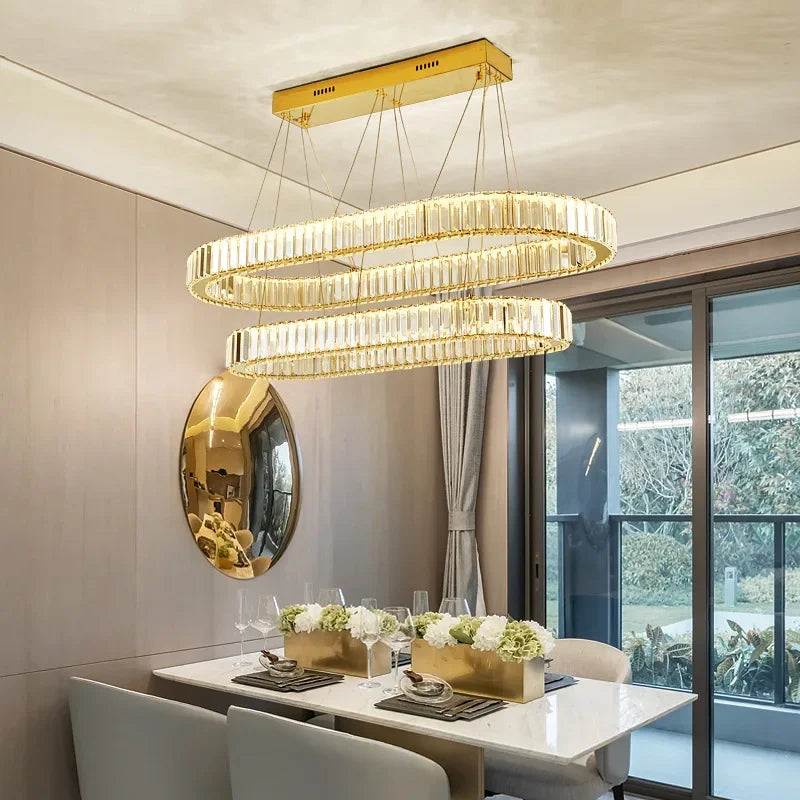 Luxury Crystal LED Circular Chandelier