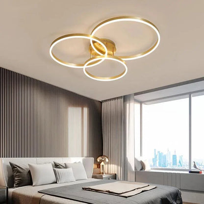 Modern Gold LED Circular Chandelier