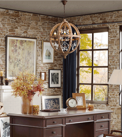 Wooden Home Decor Chandelier