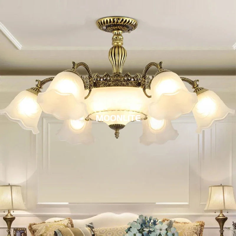 French Retro Large Chandelier