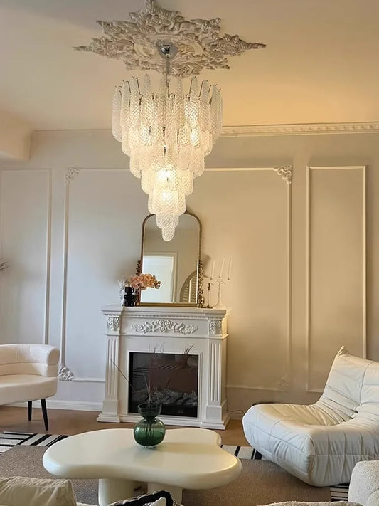 Nordic Vintage Glass Chandelier