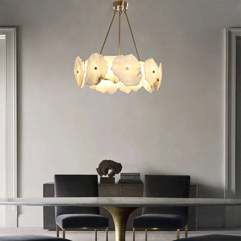 Natural Marble LED Chandelier