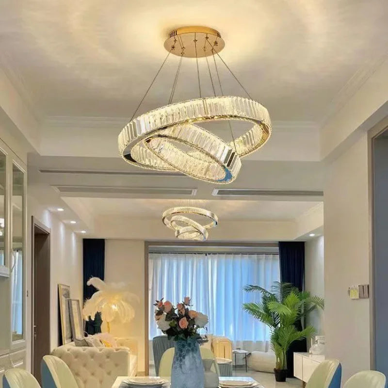 Luxury Crystal LED Circular Chandelier