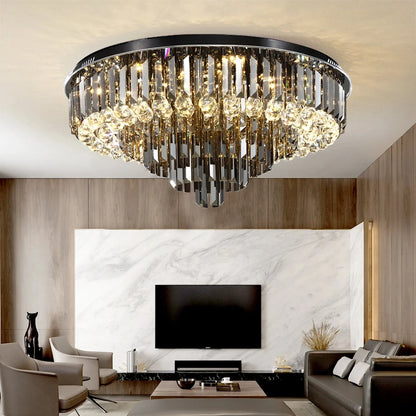 Round Crystal LED Ceiling Pendant Light