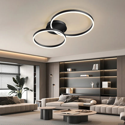 Modern Gold LED Circular Chandelier