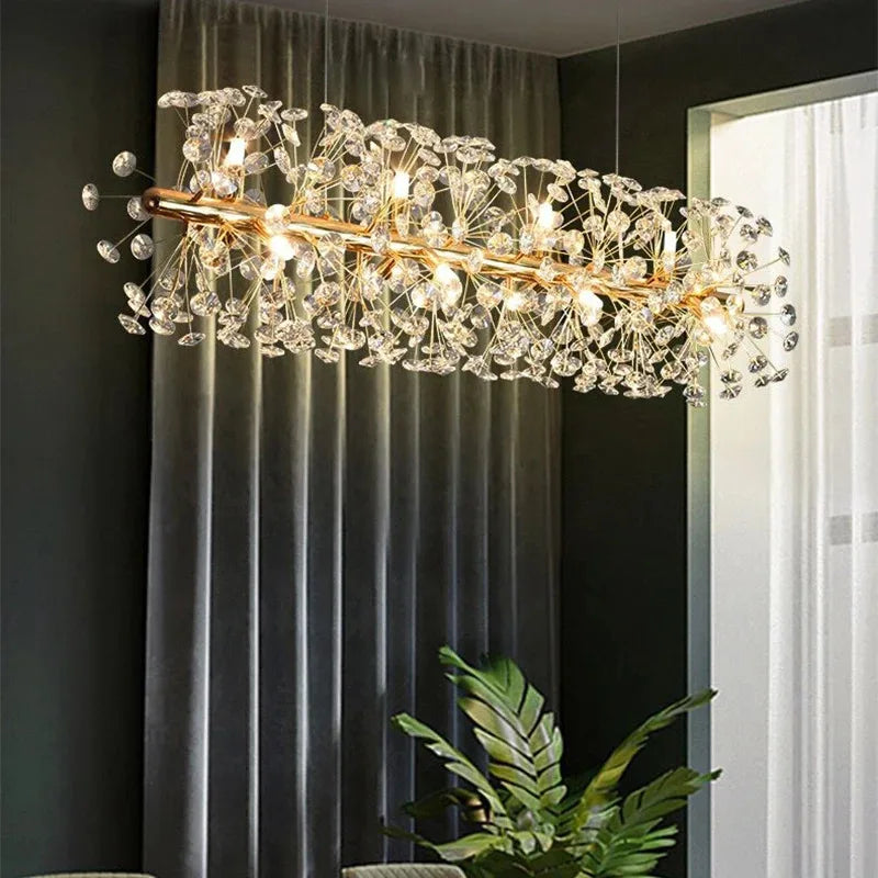 Modern LED Dandelion Gold Chandelier