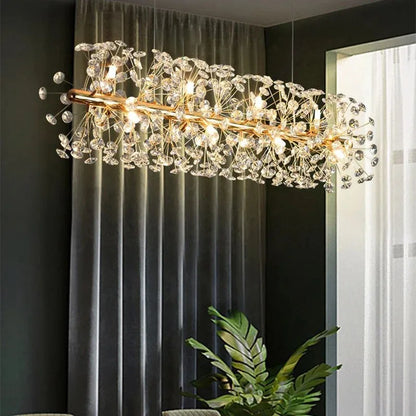 Modern LED Dandelion Gold Chandelier