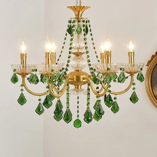 Retro Crystal Candle Chandelier Light