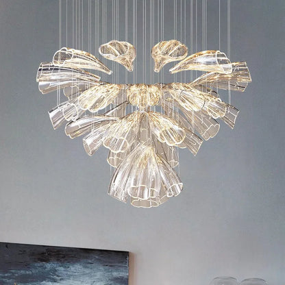 Crystal LED Hanging Chandelier Gold & Silver