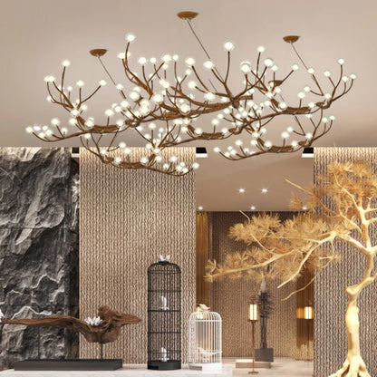 Rustic Glass Bubble Pendant Chandelier