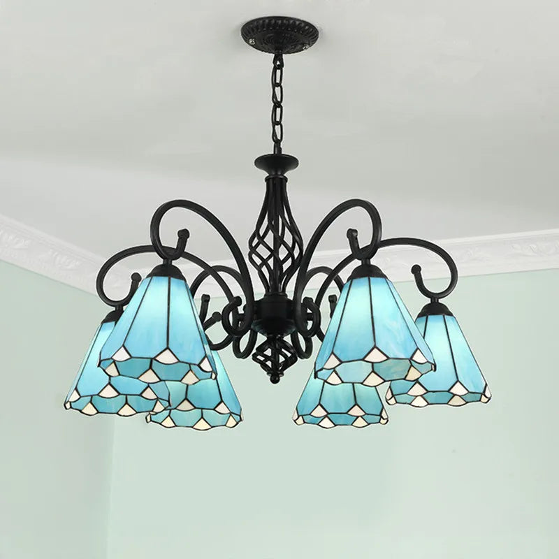 Mediterranean Black Iron Chandelier