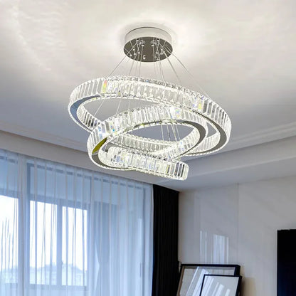 Luxury Crystal LED Circular Chandelier