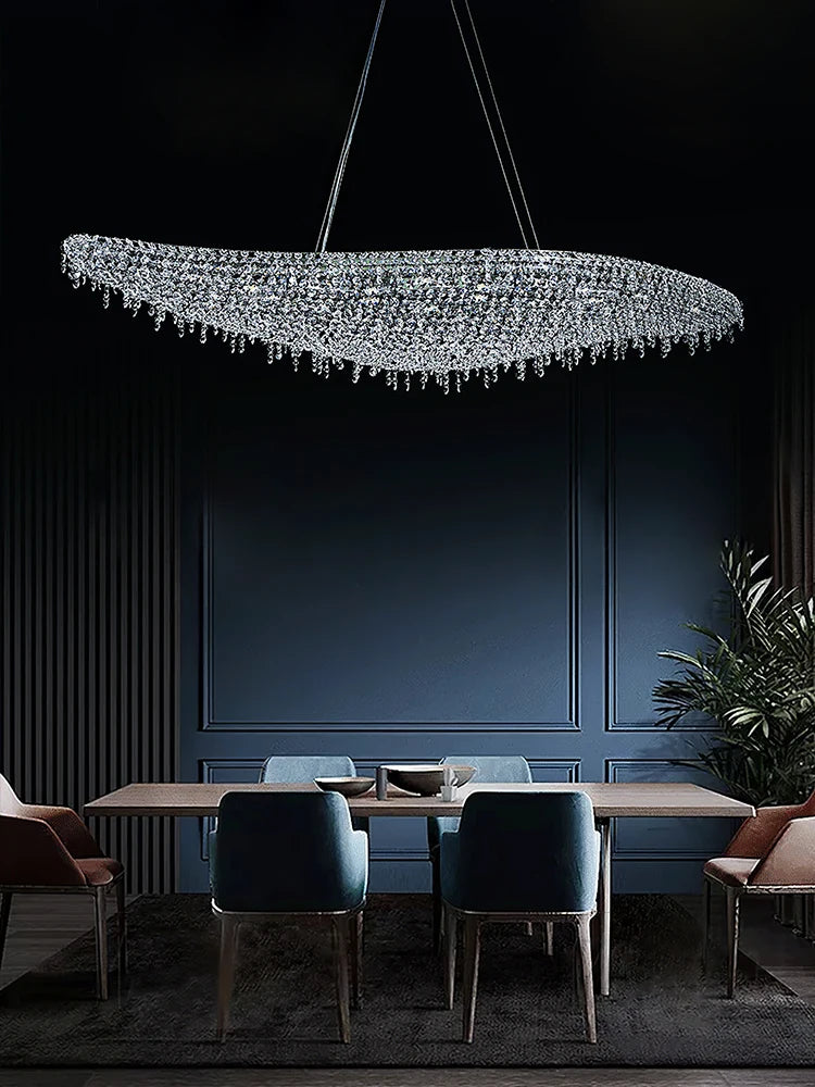 Italian Crystal Pendant Chandelier