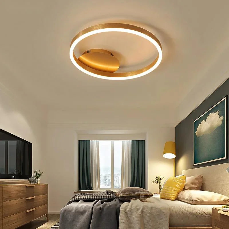 Modern Gold LED Circular Chandelier