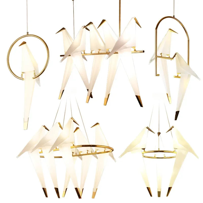 Designer LED Bird Hanging Chandelier