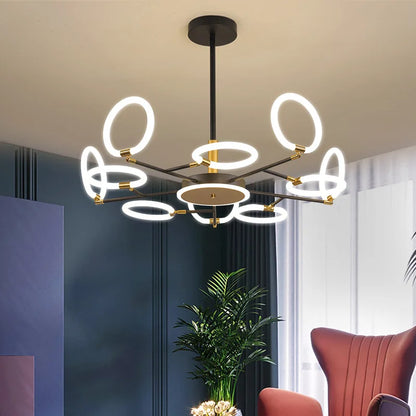 Round Nordic Art Deco Chandelier