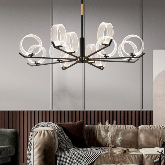 Nordic black chandelier