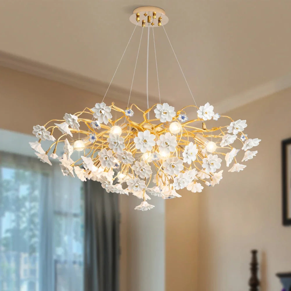 Designer Floral LED Hanging Chandelier