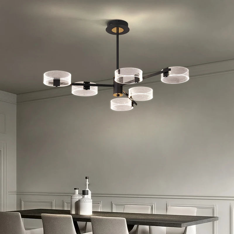 Nordic black chandelier