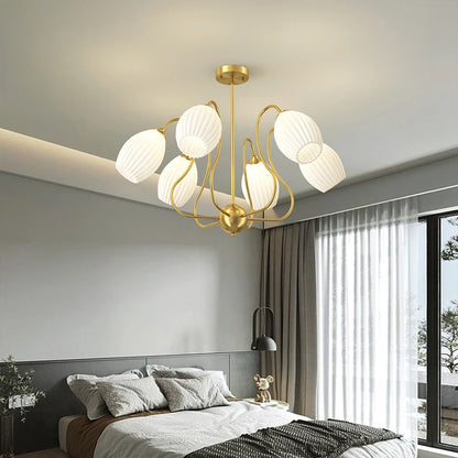 Milky White Glass Chandelier