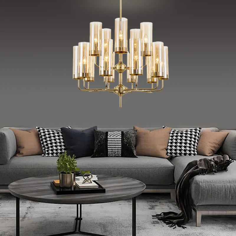 Modern LED Lustre Chandelier for Living & Dining Room