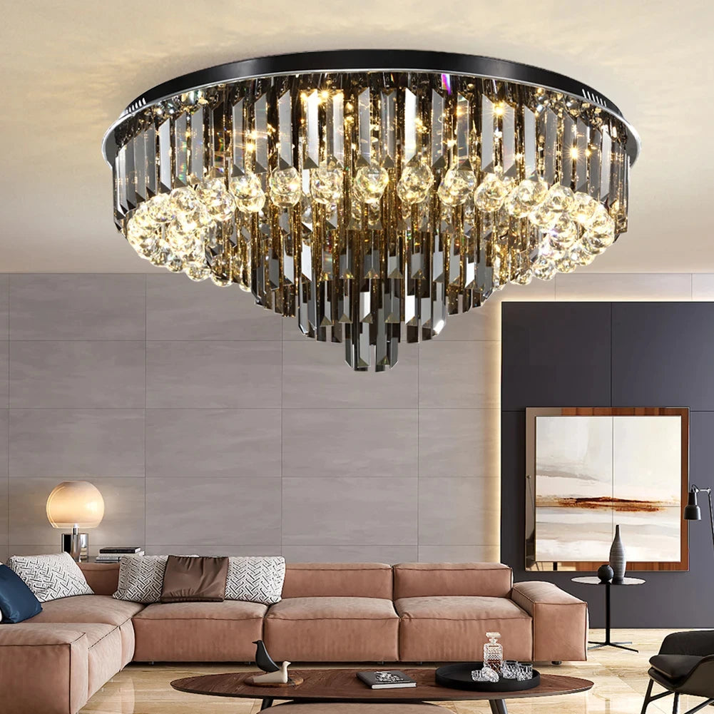Round Crystal LED Ceiling Pendant Light