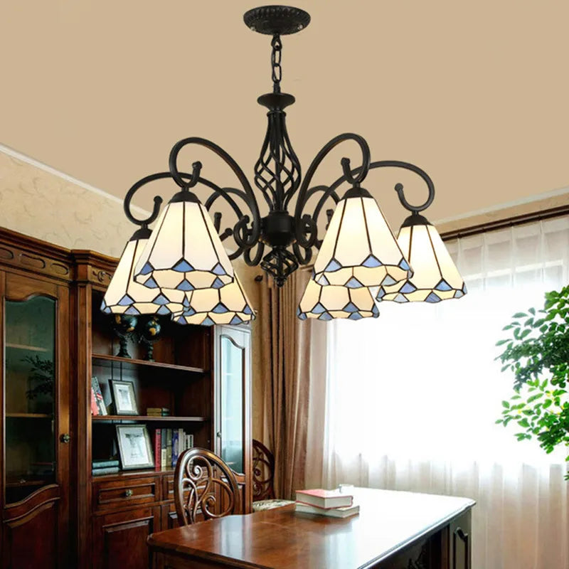 Mediterranean Black Iron Chandelier